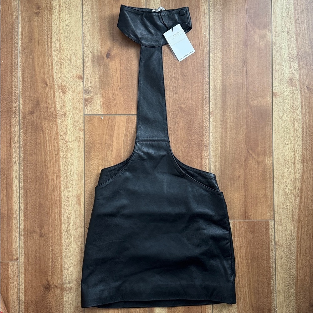 holystone easy easy dress black leather